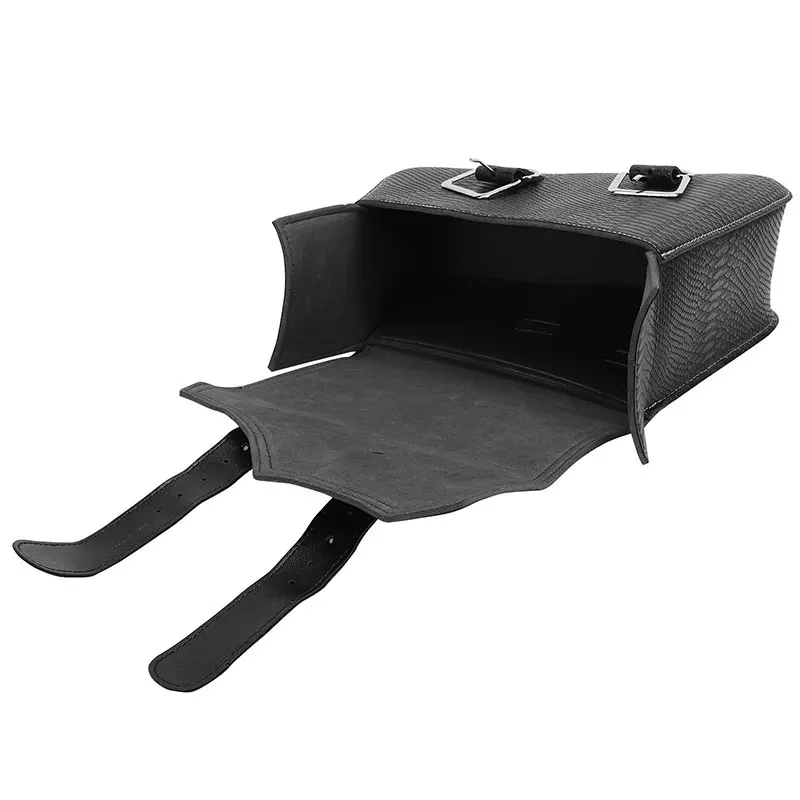 Универсальный 1 комплект мотоциклетная Боковая Сумка черная искусственная