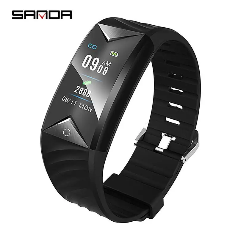 

Sanda New Color Screen Intelligent Bracelet S5 Bluetooth Watch Meter Step Heart Rate Blood Pressure Measurement Bracelet Watch