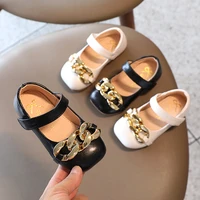 children casual peas shoes metal buttons 2021 autumn new girls soft soled princess shoes fashion casual flats all match hot