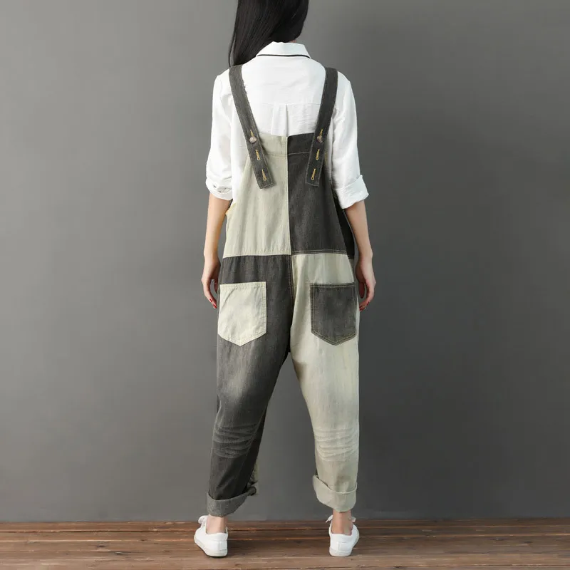 Helisopus 2021 весенний женский джинсовый комбинезон больших размеров винтажный в