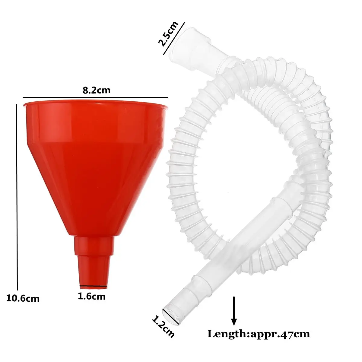 Пластиковая воронка для автомобильного мотоцикла красный носик масла топлива