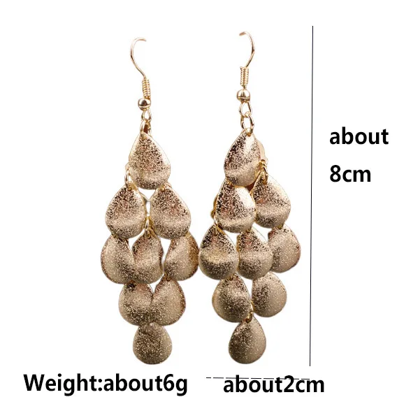 Женские массивные ювелирные изделия Anise Многослойные висячие серьги в форме