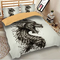 3d iron dragon pterosaur printed bedding set polyester duvet cover cartoon bed set single queen king size for kid boys