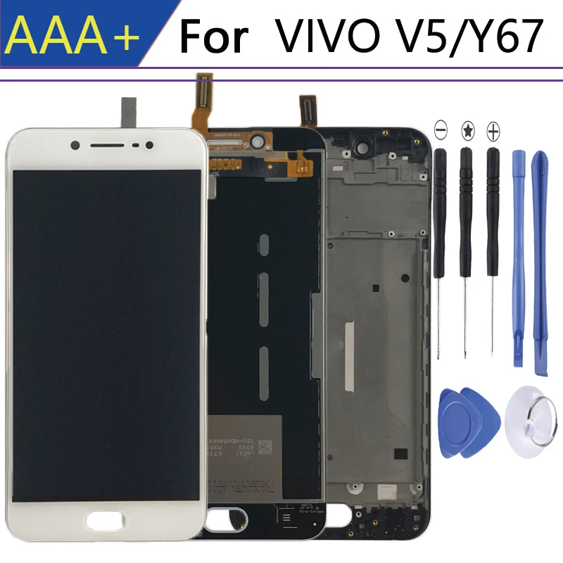 Дисплей Pantalla для vivo v5 дисплей телефона ЖК с рамкой дигитайзер в сборе детали Y67