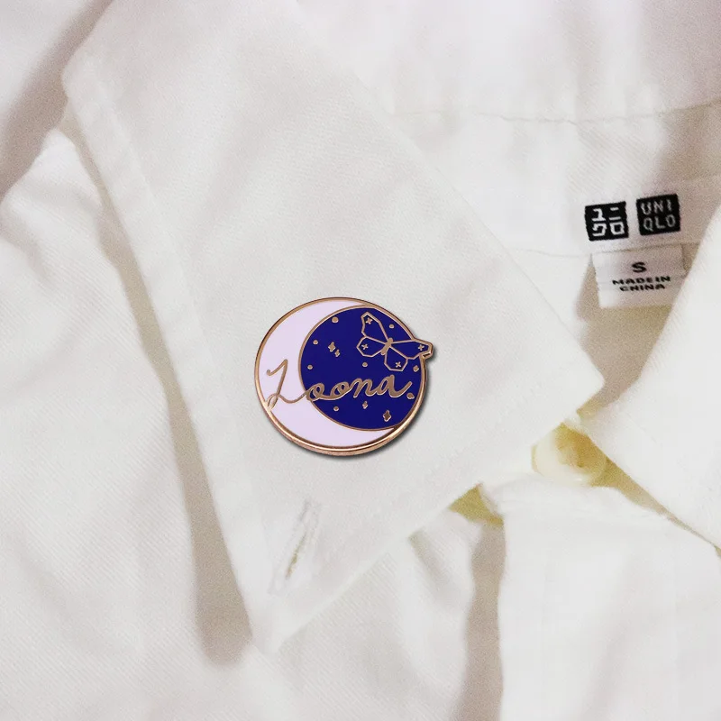 Эмалированная брошь Loona с изображением красивого звездного неба значок для