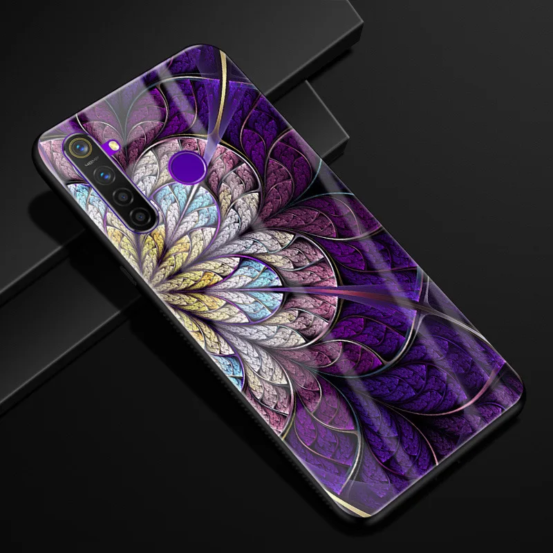 6 Для OPPO Realme 5 pro Чехол 6,3 ''стекло Жесткий чехол для OPPO Realme5 чехол для телефона силиконовый бампер Fundas Coque Realme 5pro - Цвет: 6