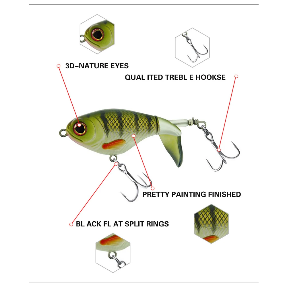 Новинка 2021 7 5/9 см 2-сегментная Тонущая искусственная приманка крючки VMC для ловли
