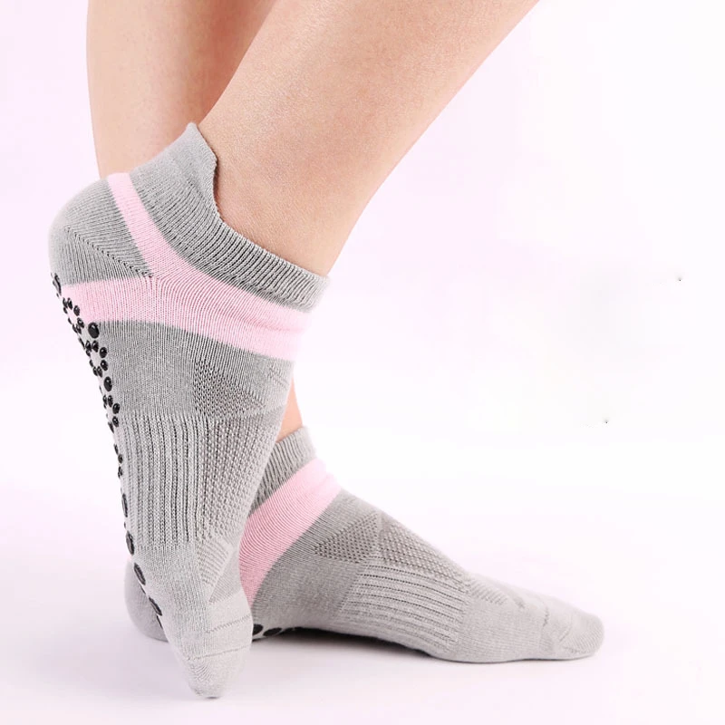 Для женщин Спорт Фитнес Йога носки ручка с защитой от скольжения на подошвах и