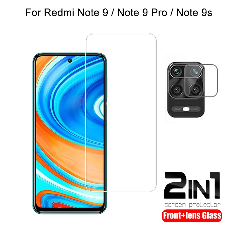 

2 in 1 For Xiaomi Redmi Note 9 Pro / Note 9 9s Camera Lens Film & Screen Protector Guard Protective HD Tempered Glass
