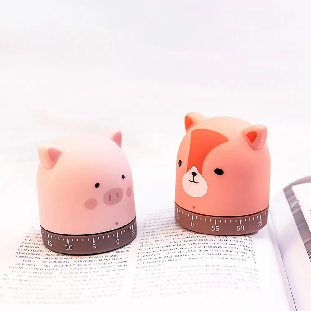 Cartoon Piggy/Cat/Fox Cooking Kitchen Timer Countdown Mechanical Alarm Clock for Home Baking Frying Tools | Дом и сад