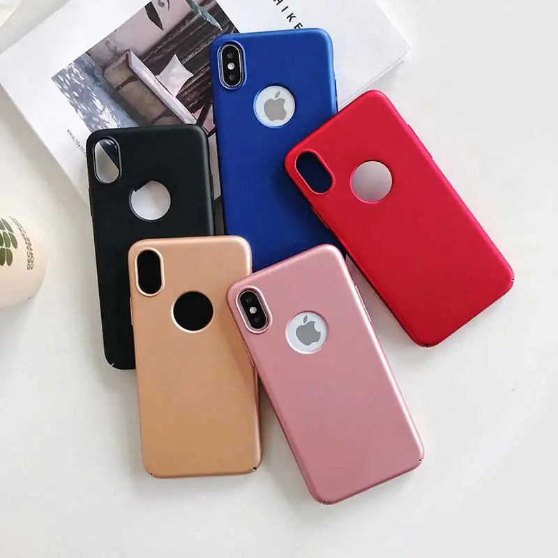 Ультратонкий однотонный чехол Boucho для телефона iphone XS Max XR X модный пластиковый