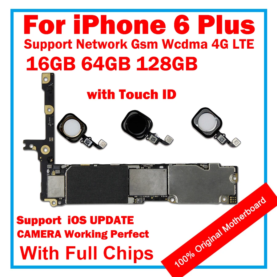 Бесплатный iCloud разблокированный полный чип логическая основная плата с/без