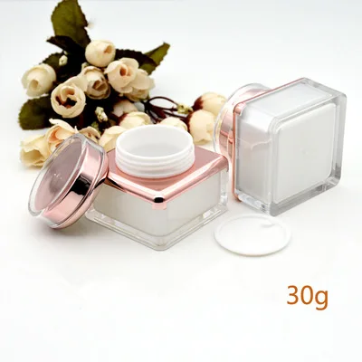 

10/20pcs 15g 30g 50g Cosmetic Jar Empty Acrylic Cream Cans, ,Sample Vials,Cosmetic Container New
