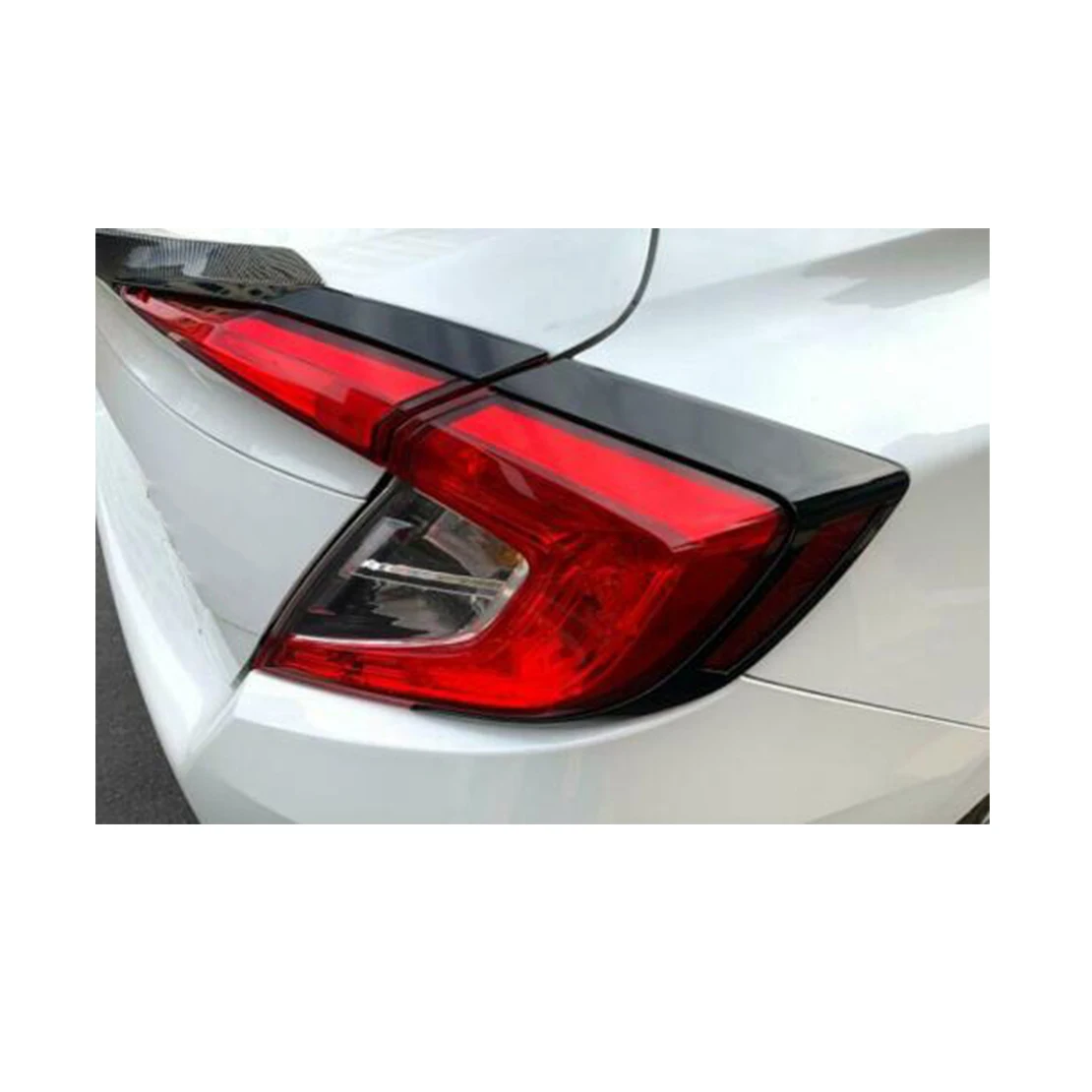 4 шт./компл. глянцевая черная задсветильник фара обшивка ABS подходит для Honda Civic 10