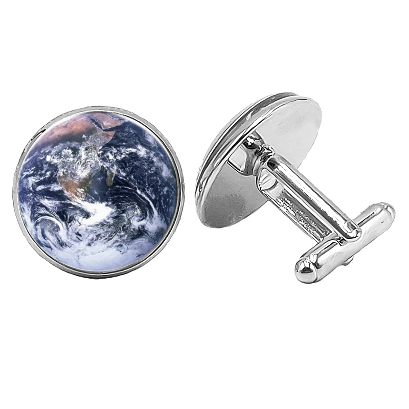 Новинка 2019 ювелирные запонки с рисунком мирового глобуса Креативные Круглые