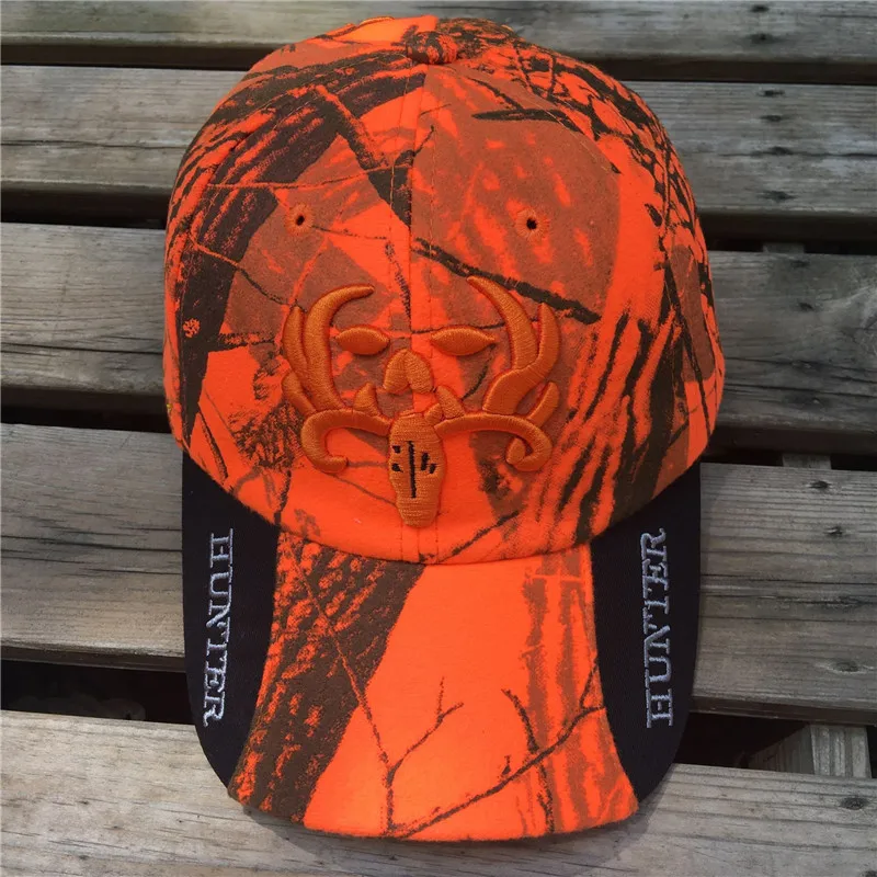 Новая охотничья оранжевая Маскировочная шапка Realtree с оленем регулируемая бейсболка тактическая наружная камуфляжная кепка для мужчин и женщин