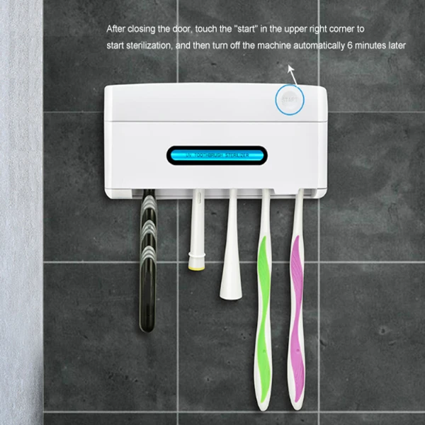 

Family-Mounted Wall-Mounted Toothbrush Disinfection Machine UV Disinfection Toothbrush Holder Toothbrush Case