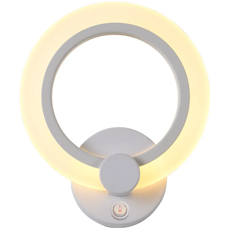 

Современный настенный светильник с железным основанием, прикроватная лампа для спальни, гостиницы, прохода, в форме листа, эллиптический ак...