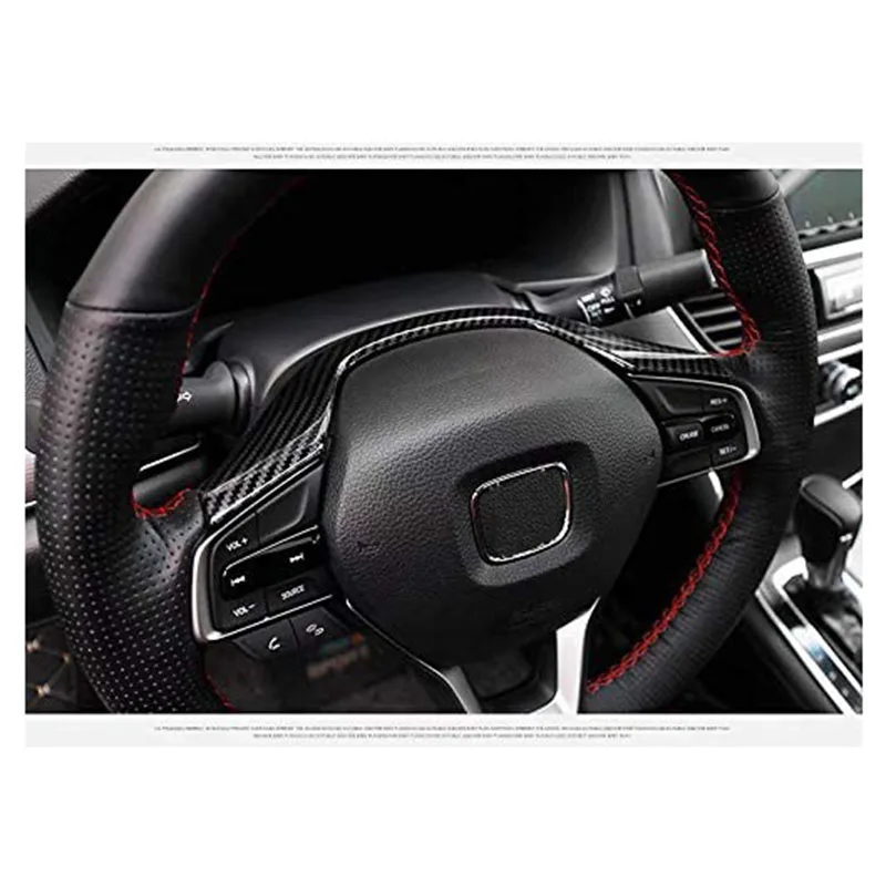 

Carbon Fiber Style Steering Wheel Cover Trim Interior for Honda Accord 2018 2019