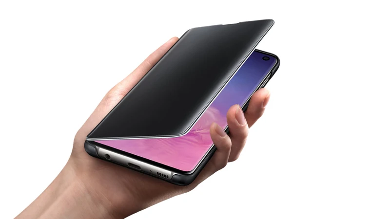 Оригинальный прозрачный чехол для Samsung с зеркальной защитой Galaxy S10 S10Plus S10E SM G9730 G9750
