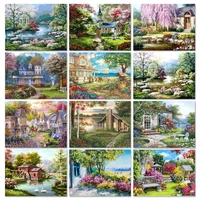 gatyztory 40x50cm diy gift painting by numbers for adults landscape canvas by numbers kit picture paint artwork for wall decor