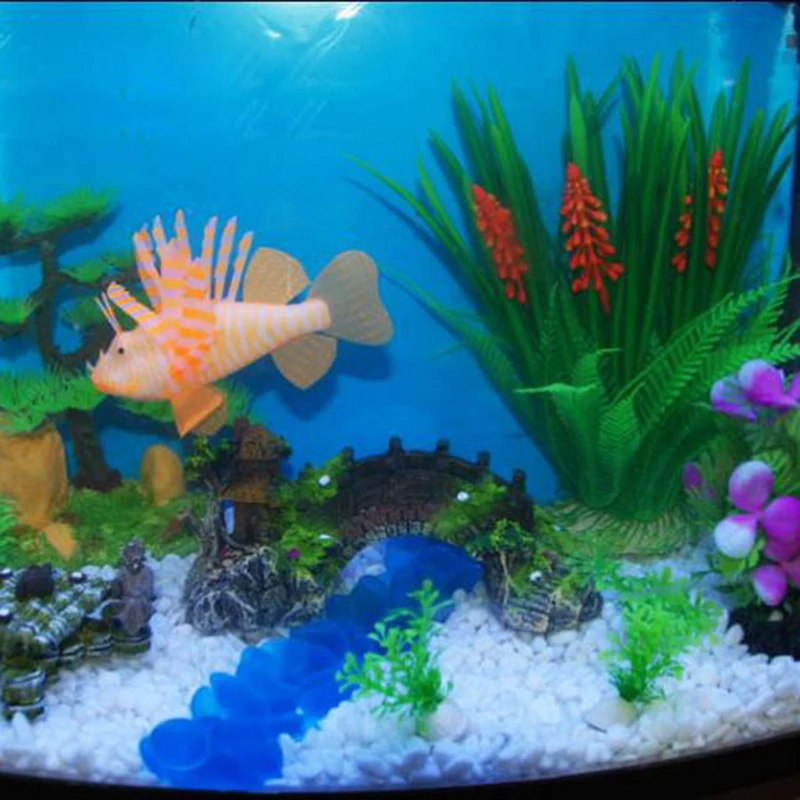 1 шт. украшение для аквариума мост смола пейзаж украшения павильон дерево новинка