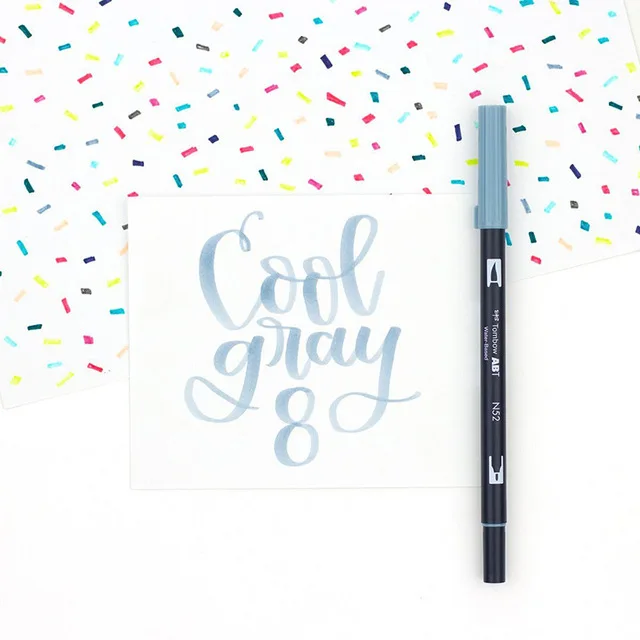 TOMBOW AB-T художественная кисть Ручка японская каллиграфия ручка 96 цветов Двойные головки профессиональная водный маркер ручка для рисования - Цвет: N52