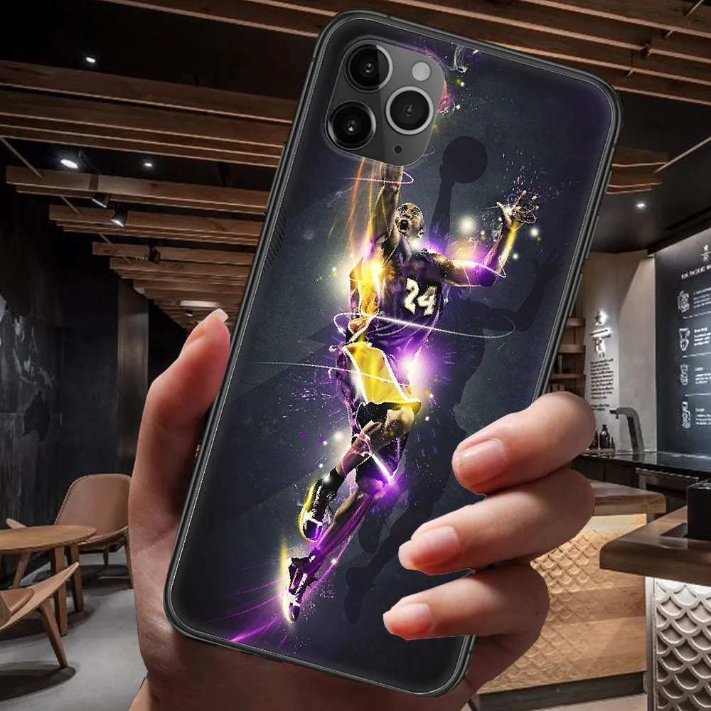 

basketball Star Kobes Phone Case For Iphone 4 4s 5 5S SE 5C 6 6S 7 8 Plus X XS XR 11 12 Mini Pro Max 2020 black Bumper Trend