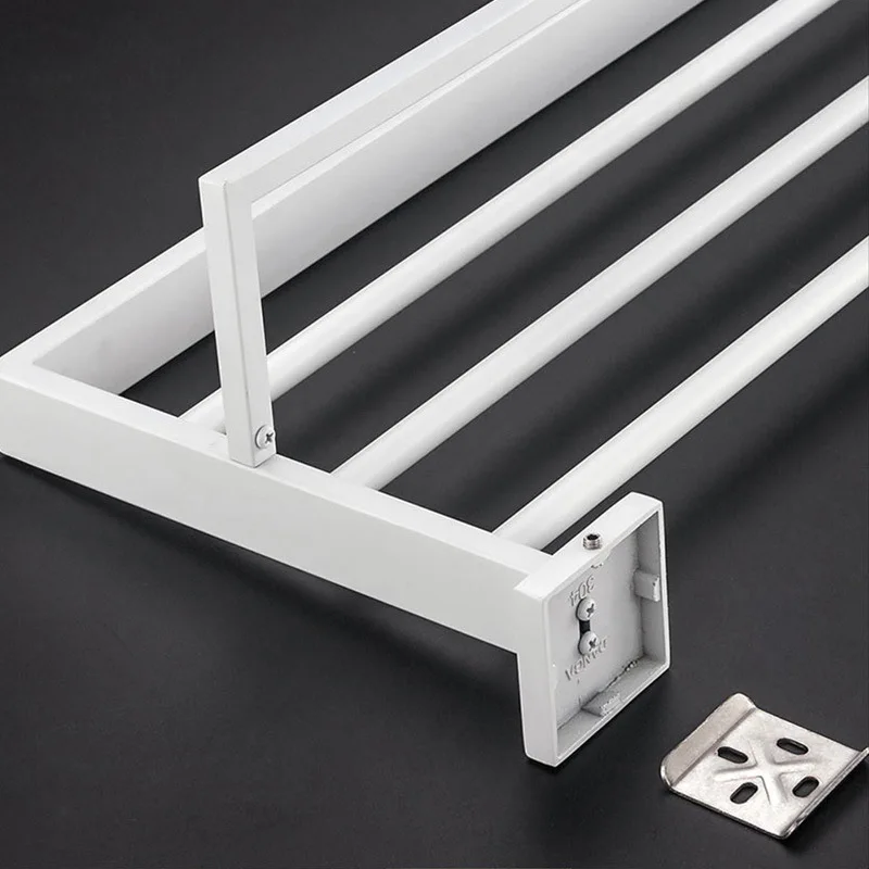 Набор белых аксессуаров для ванной комнаты Q7 Полка полотенец из нержавеющей