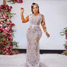 Черное свадебное платье с юбкой-годе для девушек, 2021, африканские свадебные платья, кружевное платье с аппликацией для невесты, официальное платье для вечеринки, женское платье