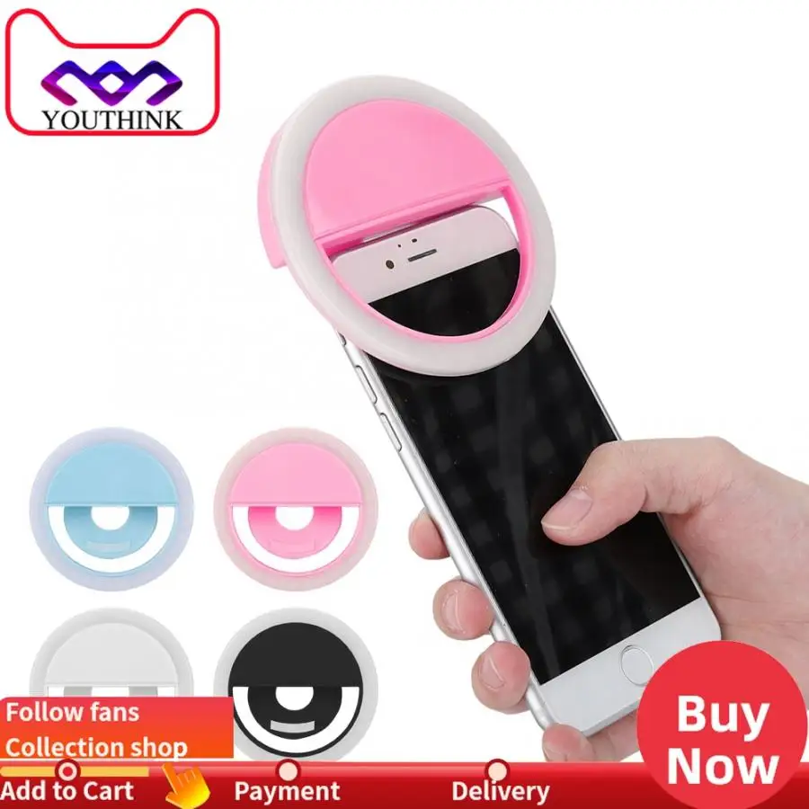 Светодиодный фонарик для селфи с usb зарядкой телефона светящийся светильник