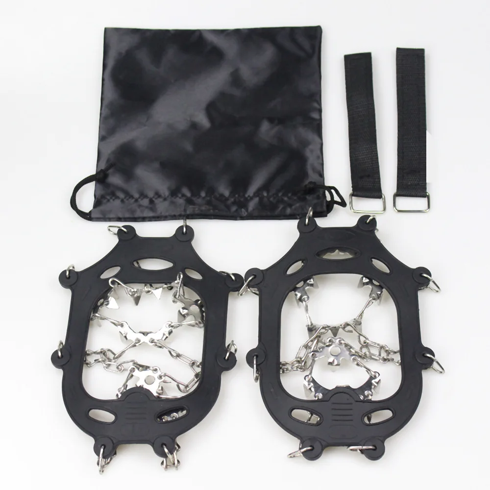 

1 Pair 19 Teeth Ice Crampons Winter Snow Boot Shoes Ice Gripper Anti-skid Ice Spikes Snow Traction Cleats, 36-47 Size