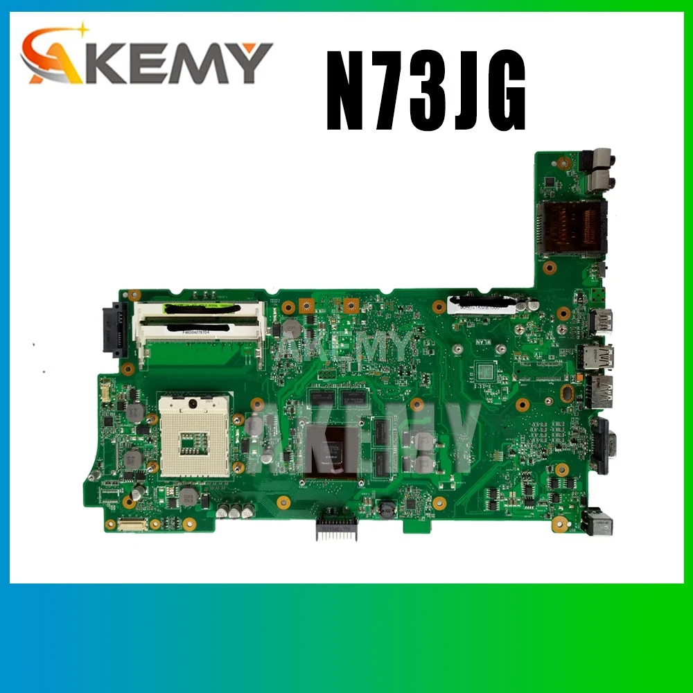 100% рабочая материнская плата для ноутбука ASUS N73JG N73JQ N73JF REV: 2 1 60 NZYMB1100 C14 3RAM слоты