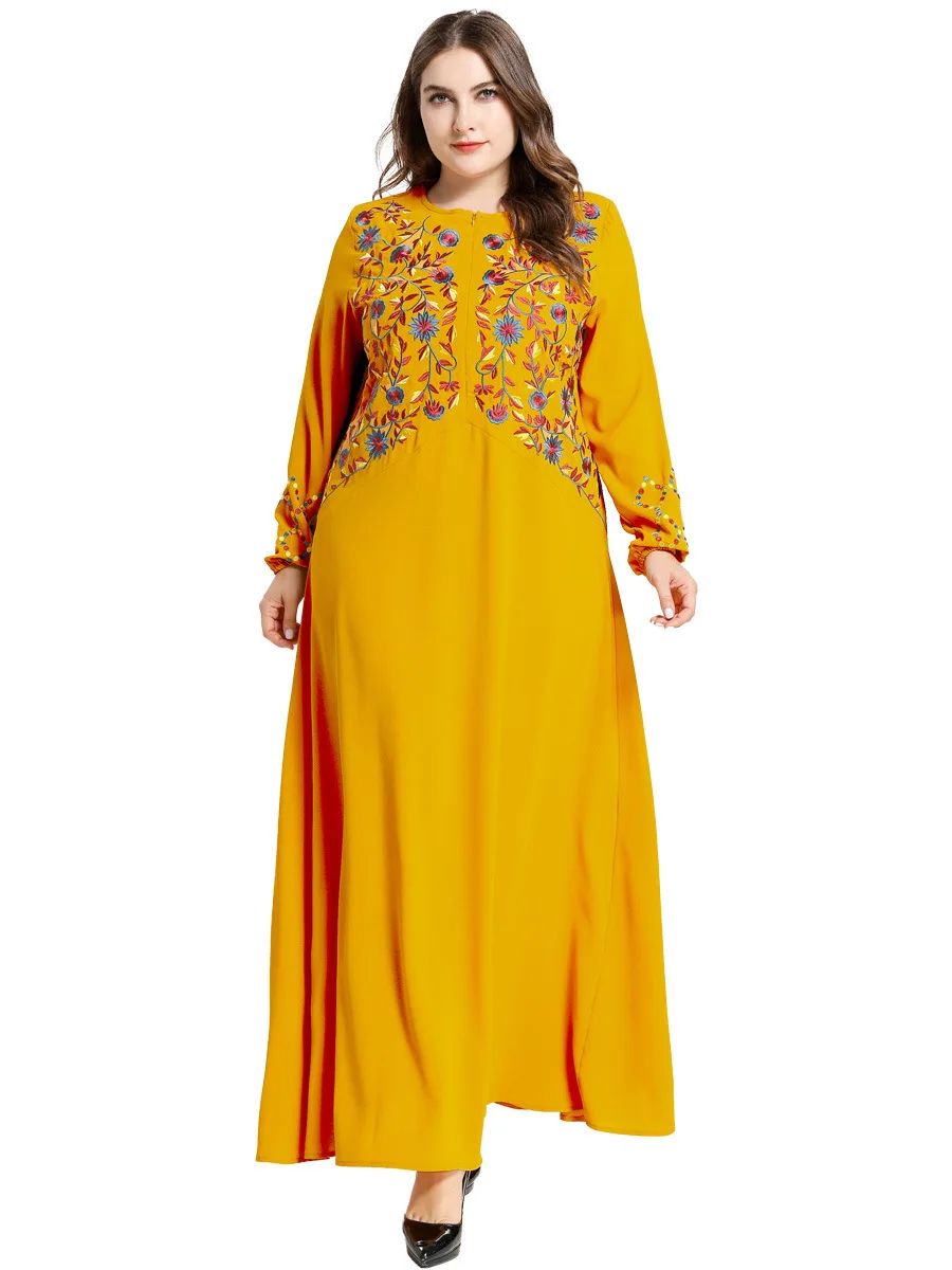 Jilbabs и Abaya s на молнии Botany с вышивкой для отдыха будет маятником Longuette кафтан халаты