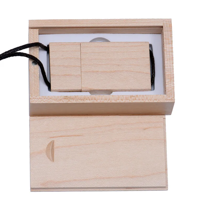 JASTER Red wood usb 2,0 флеш-накопитель с бамбуковой коробкой(более 10 шт. бесплатный логотип - Цвет: maple usb box