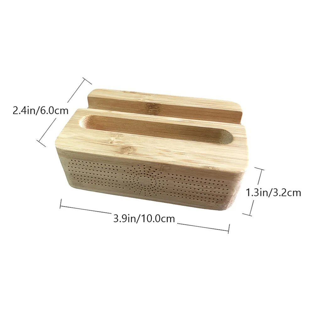 

1 Pc Practical Phone Holder Cellphone Stand Wooden Loudspeaker (Assorted Color)