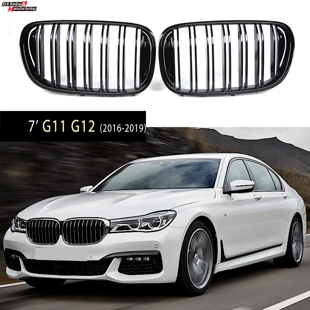 Глянцевые черные решетки из АБС пластика для BMW 7 серии G11 G12 2015 2019|Гоночные