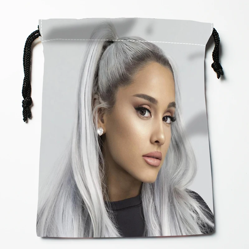 13 Новое поступление Ariana Grande Сумки на шнурке на заказ для хранения с принтом, сумки для хранения, размеры 18X22 см, сумки для одежды - Цвет: 13