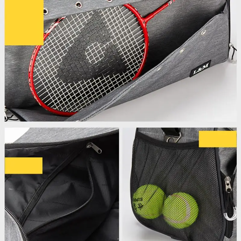 

Men Business Casual Sports Gym Bag With Shoes Compartment And Wet Pocket Travel Duffel H9ED
