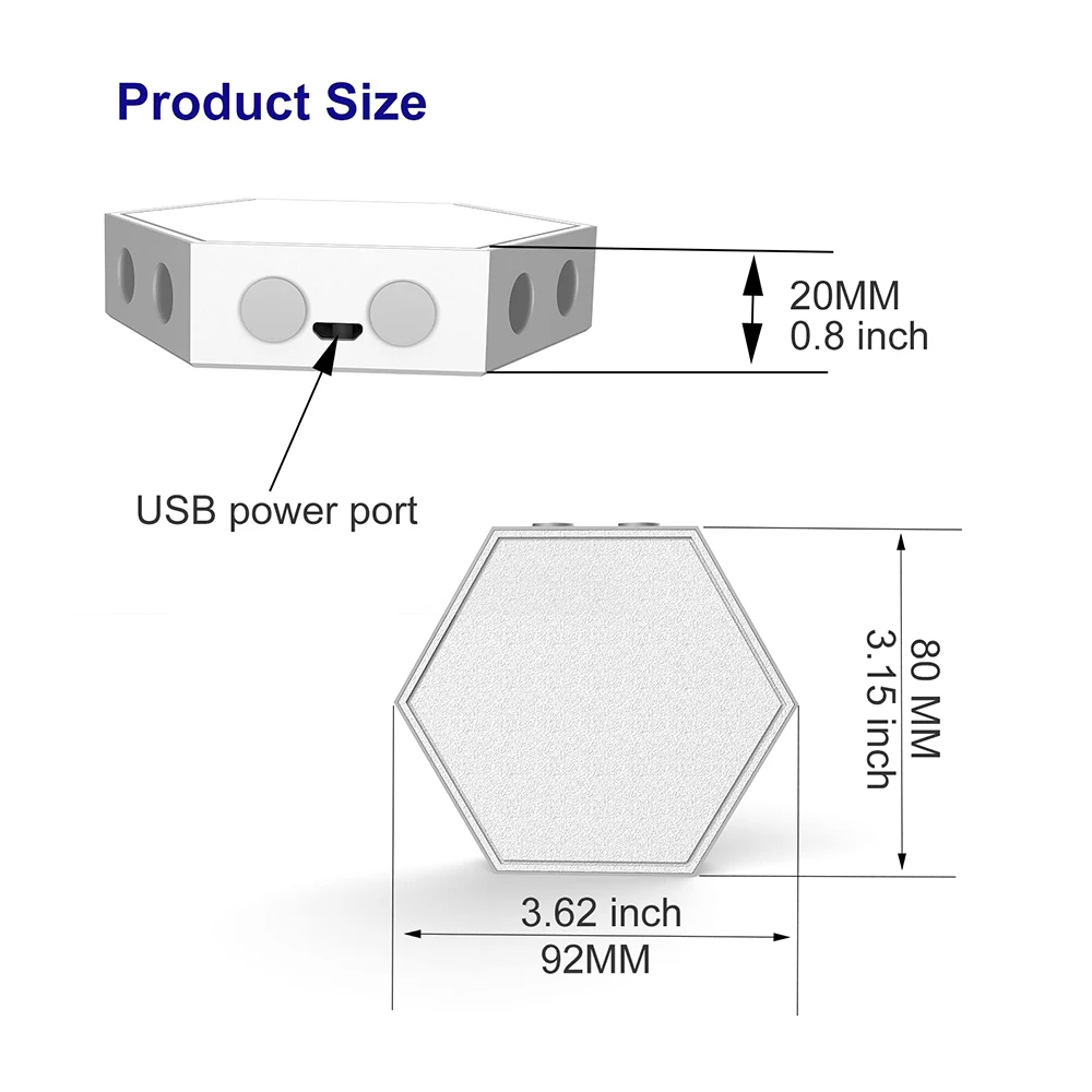 Креативный красочный RGB USB SB квантовый настенный светильник DIY магнитное