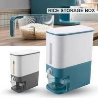 12kg automatic plastic cereal dispenser storage box with measuring cup kitchen rice grain container organizer pldi889