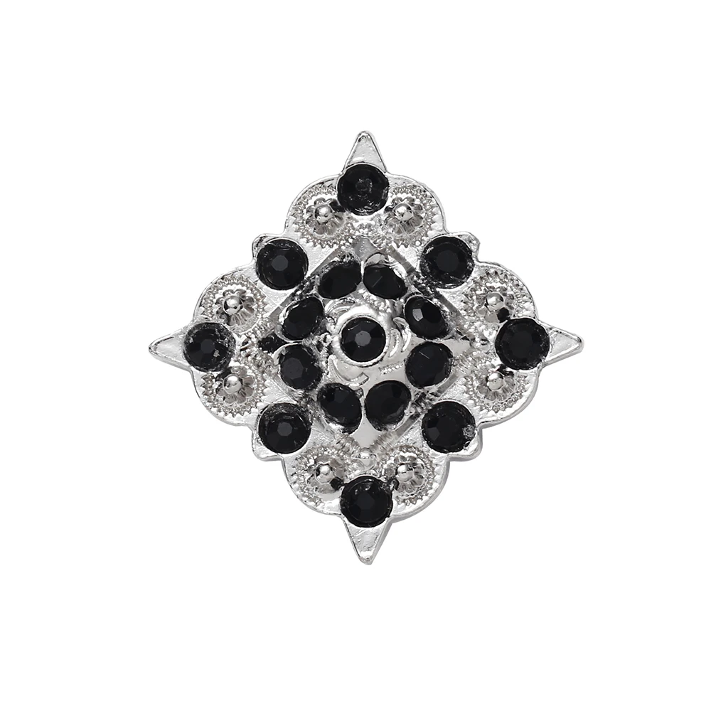 Pпосеребренный анкерный ремень Concho с винтовой спинкой Стразы пояс для