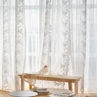 white lace french curtains for living dining room bedroom 2022 new light luxury niche french lace curtains
