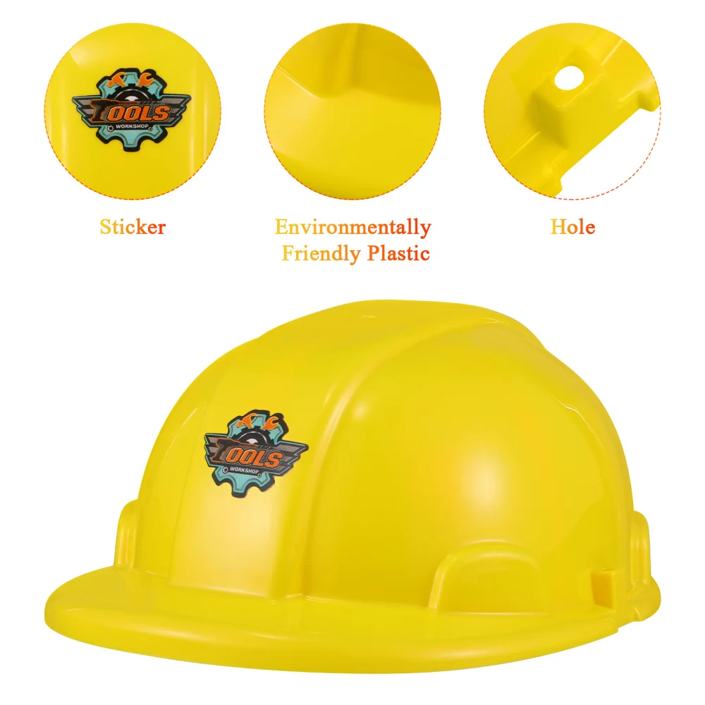

Toyvian 4pcs Kids Construction Hats Building Dress Hats Theme Favor Caps (Yellow)