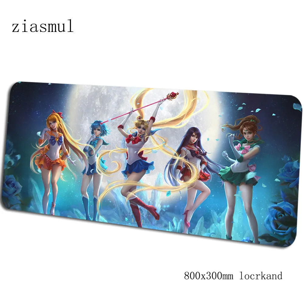 Sailor moon padmouse 80x30 см игровой коврик для мыши милый большой коврик для мыши геймер компьютерный Настольный коврик для ПК notbook mousemate - Цвет: pattern 3