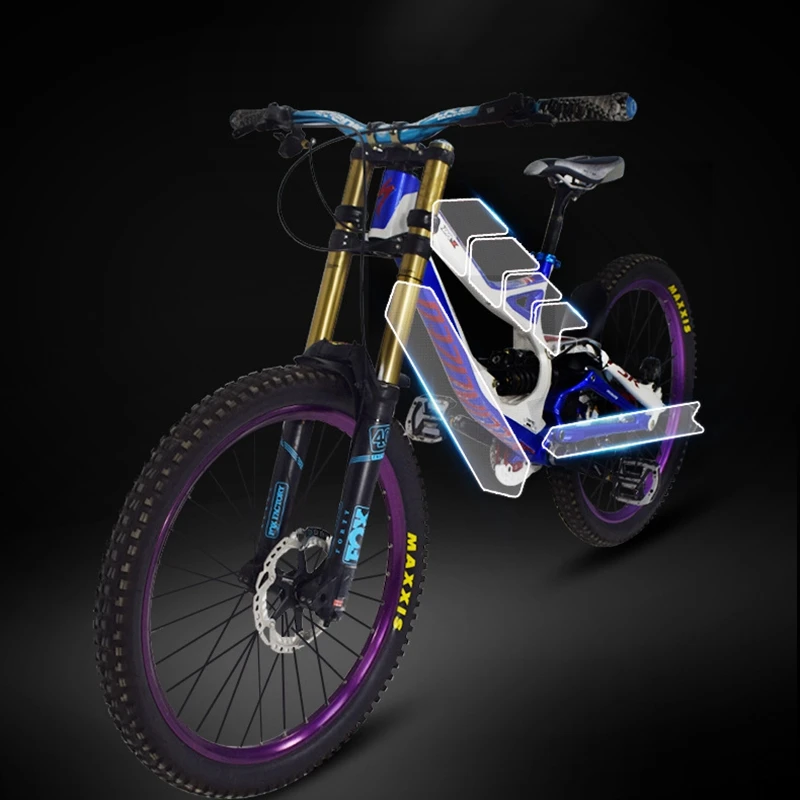 MTB рамка Защита Велоспорт велосипед наклейки на стойку защитная пленка защитный