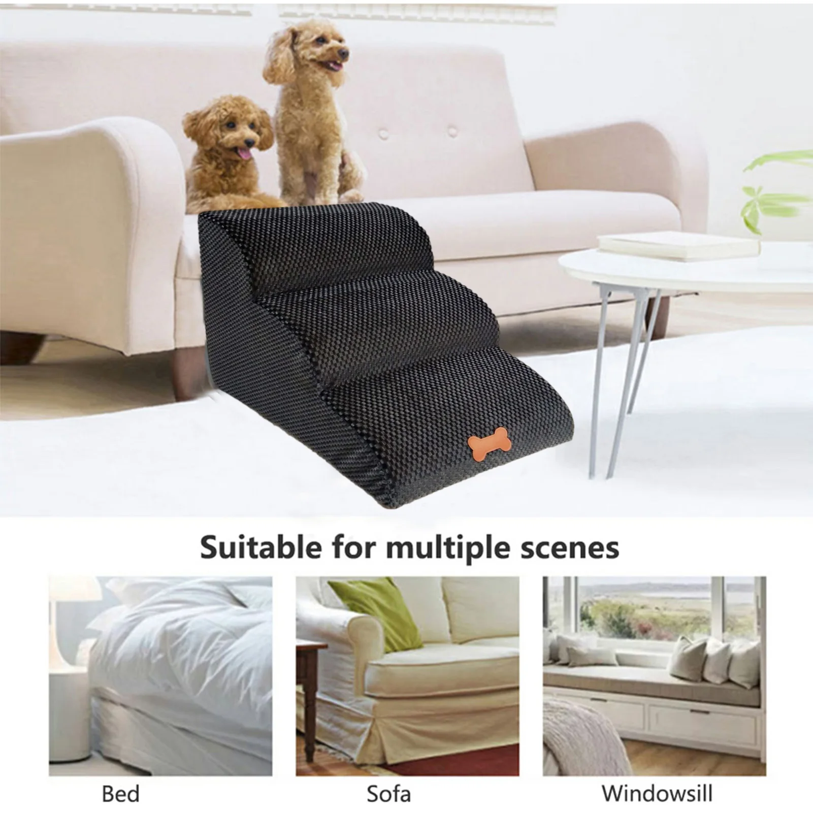 Маленькие собаки кошки Pet 3 шага съемный Non-slip пандус восхождение лестница собака