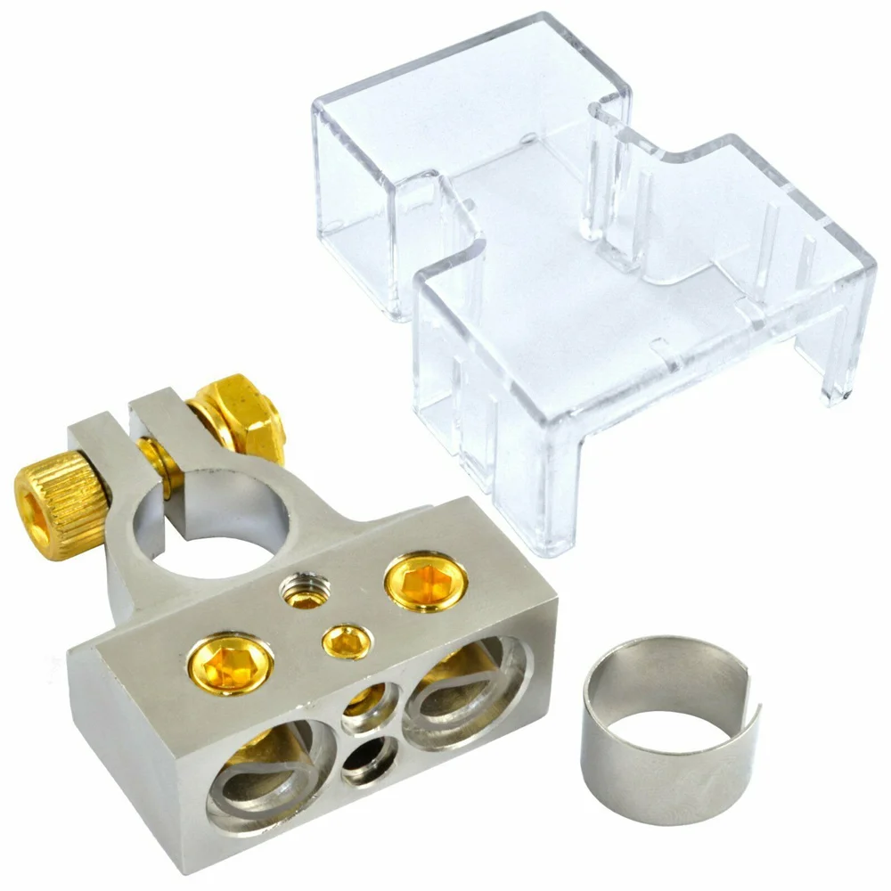 

1 PCS Universal High Quality Dual 1/0 & 8 Gauge Positive or Negative Battery Terminal