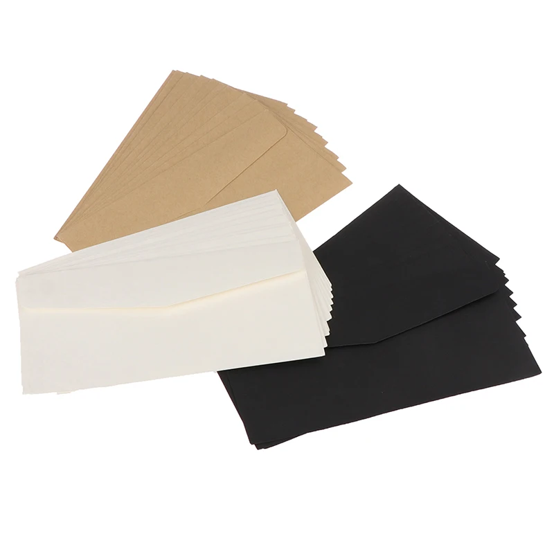 

10Pcs Classical Blank Mini Paper Window Envelopes Wedding Invitation Envelope