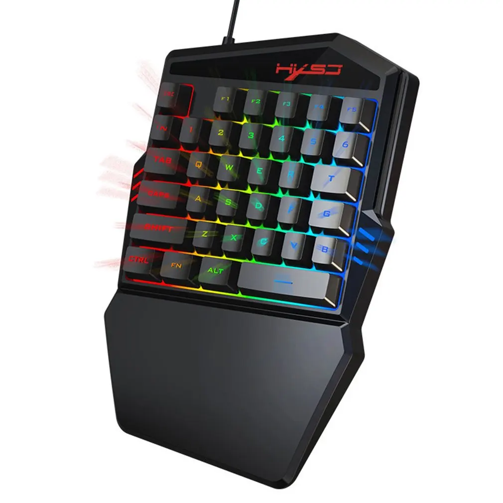 Механическая игровая клавиатура V100 для одной руки и мышь H300 RGB комбинированная